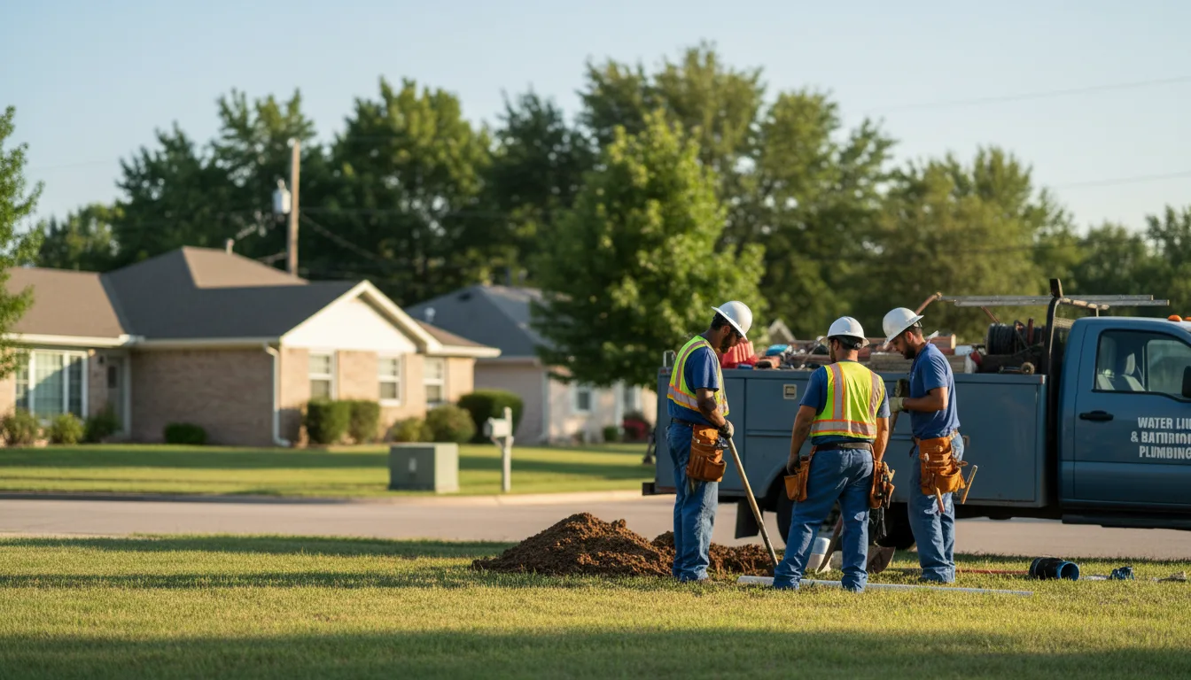 Residential water line and bathroom plumbing service in Clairfield, TN